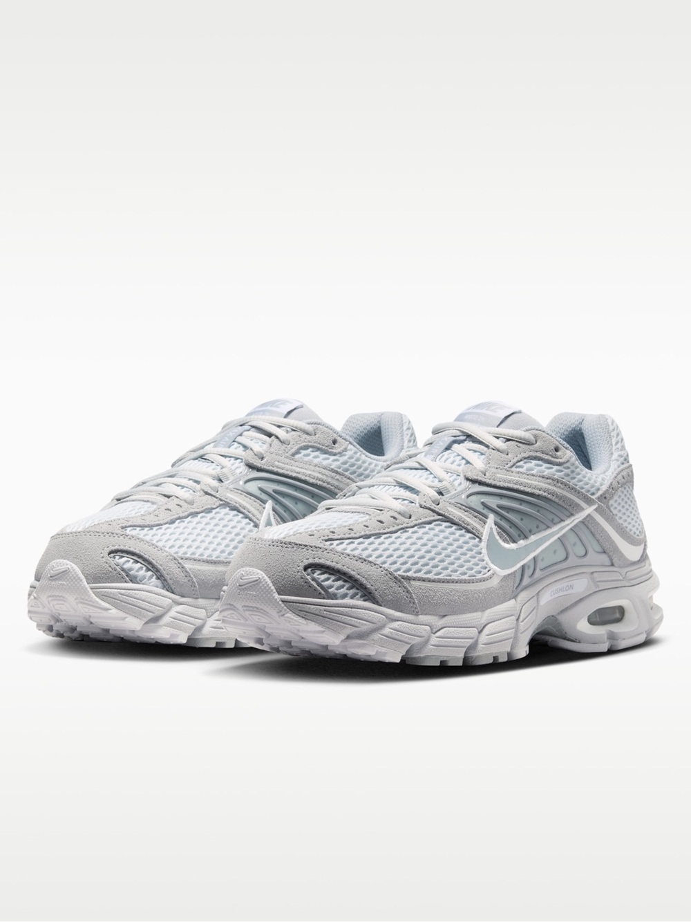 Nike Women’s Light Grey and White Mesh Running Sneakers
